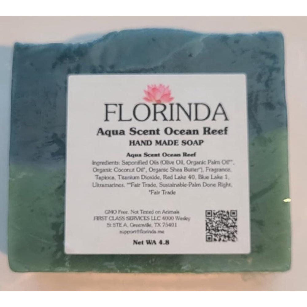 Florinda Beauty Aqua Scent Ocean Reef Aromatherapy Soap Handmade